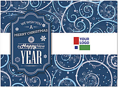 Snow Swirls Logo Card D4250U-4B